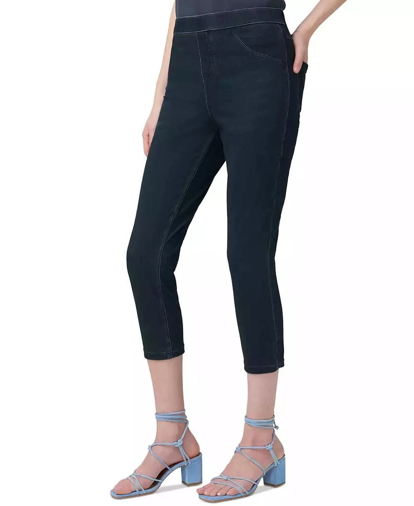 Hue Women's Mid-Rise Pull-On Denim Capri Leggings 12