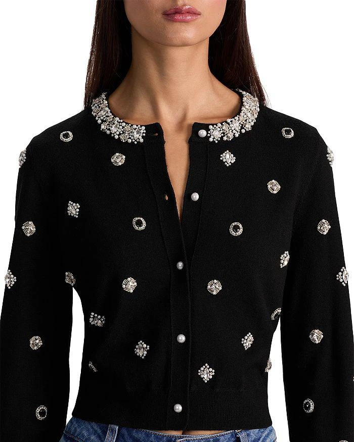 Alice + Olivia Dollie Embellished Cardigan Sweater 3