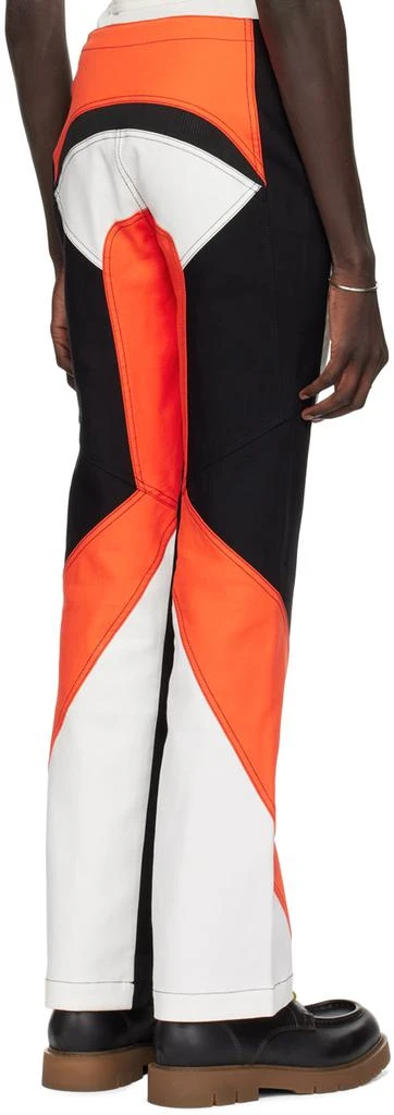 Dion Lee Black 
Red Moto Panel Trousers 3