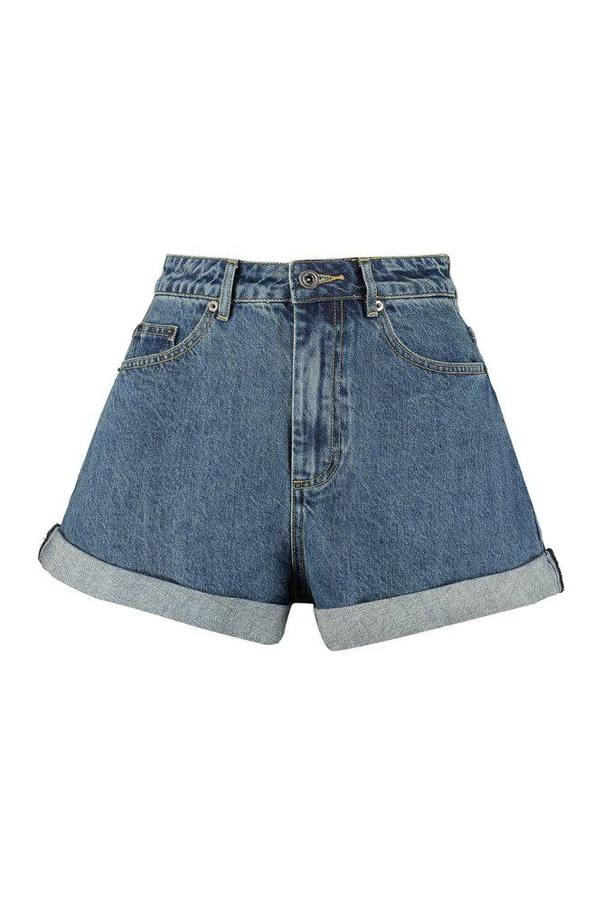 Self Portrait Self-Portrait High-Waisted Turn-Up Hem Shorts - 26 1