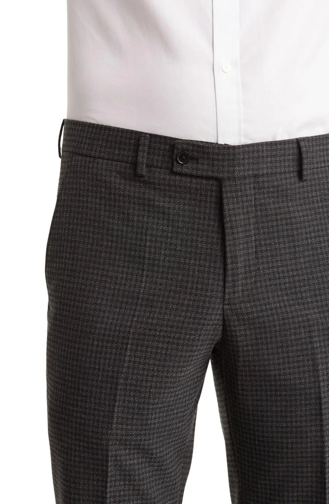 SAVILE ROW CO Gray Check Notch Lapel Two-Piece Suit Set 4