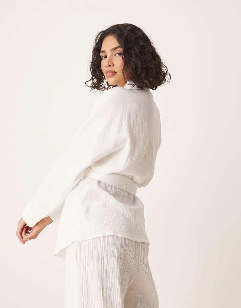 Luna Luna oversized kimono co-ord in white 3