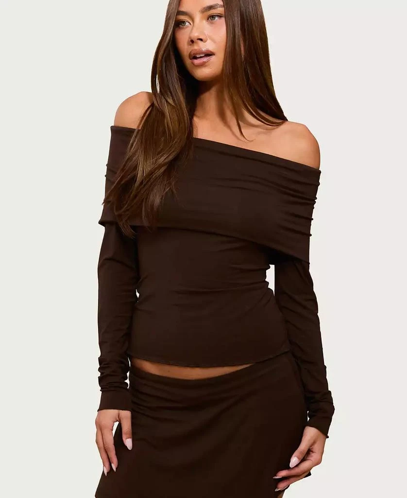 Edikted Women
s Habiba Foldover Off Shoulder Top