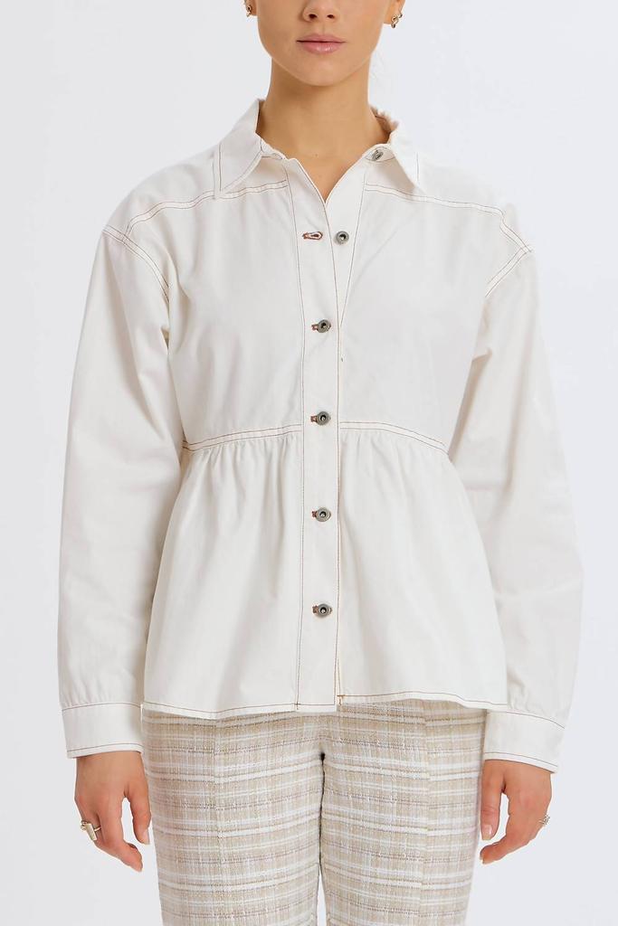 Something Navy Something Navy - Chambray Peplum Shirt