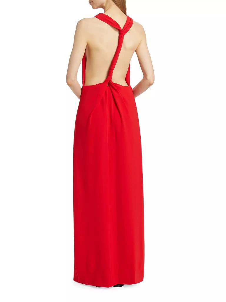 Proenza Schouler Crepe Twist-Back Gown 5