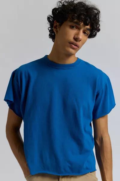 Urban Renewal ReMADE By UO Boxy Cropped Overdyed Raw Cut Tee