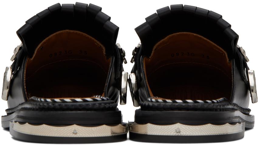 Toga Pulla Black Fringed Loafers