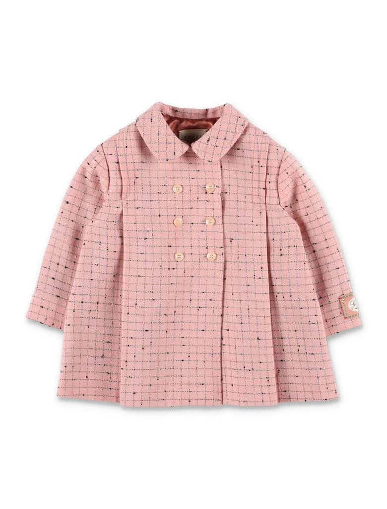 Gucci Gucci Kids Checked Long-Sleeved Coat