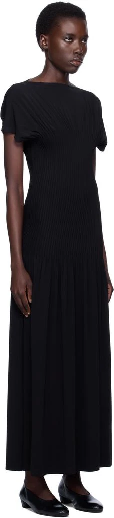 Totême Black Knife-Pleated Jersey Maxi Dress 2