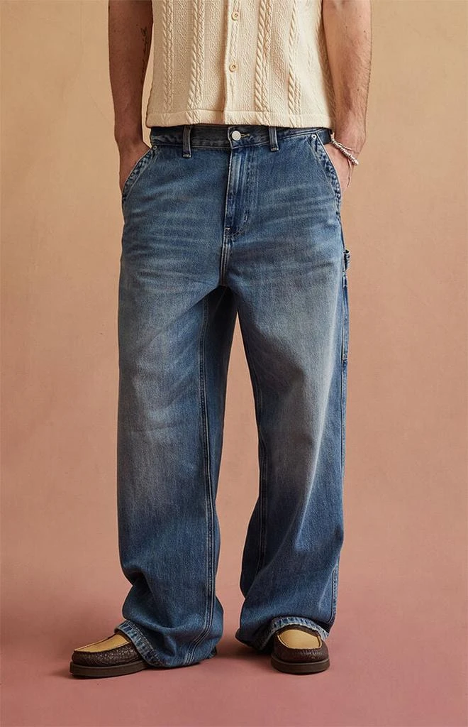RARE DNM EDIT Dark Blue Carpenter Extreme Baggy Jeans 1