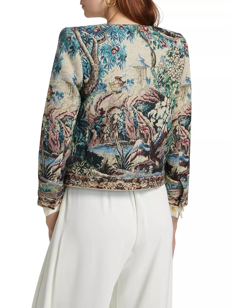 L'Agence Lian Cotton-Blend Collarless Jacket 5