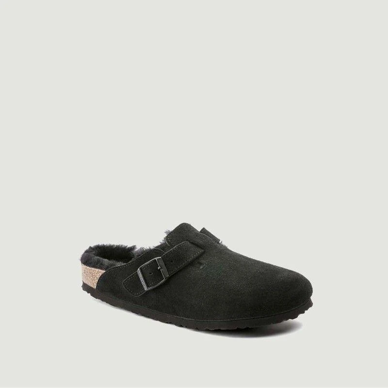 Birkenstock Boston Fur Mules Black BIRKENSTOCK 1