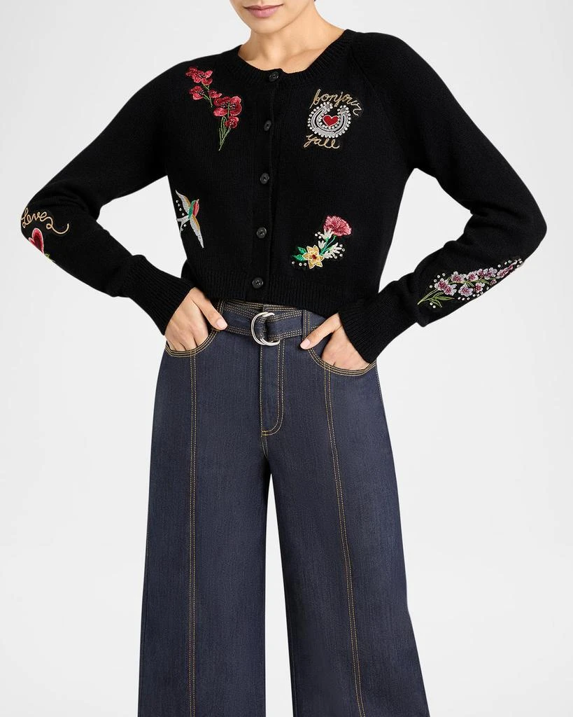 Cinq a Sept Millie Embroidered Western Amour Cardigan 4