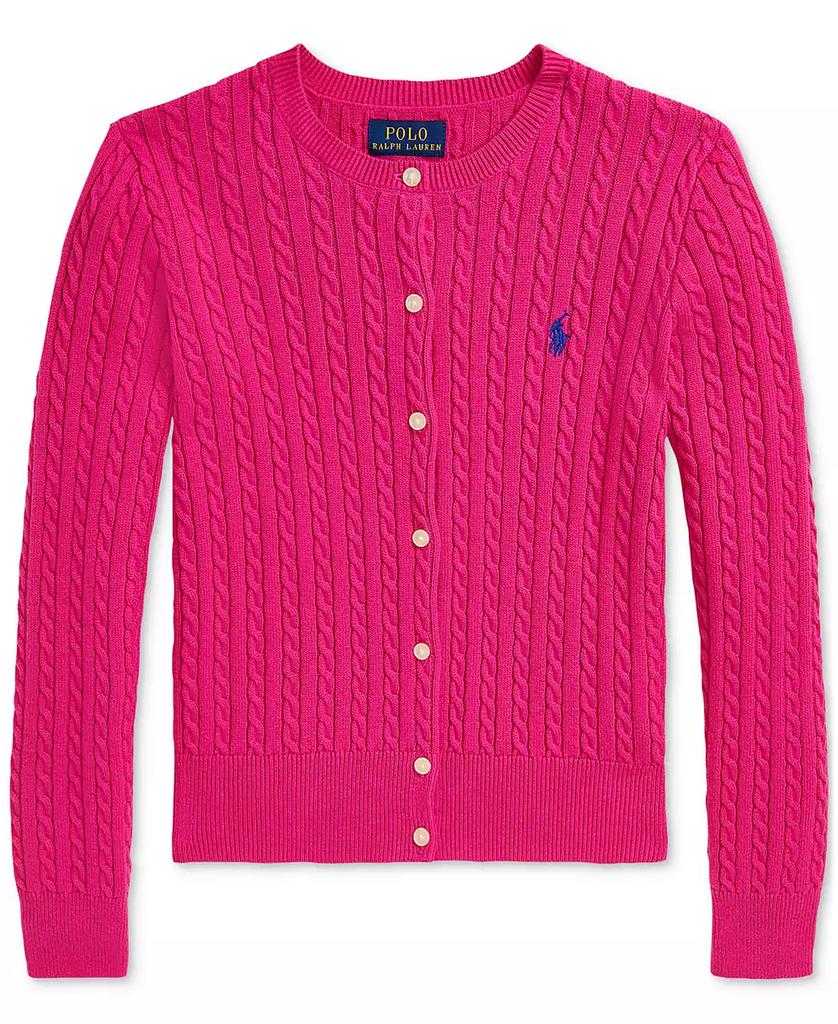 Ralph Lauren Big Girls Mini-Cable Cotton Cardigan