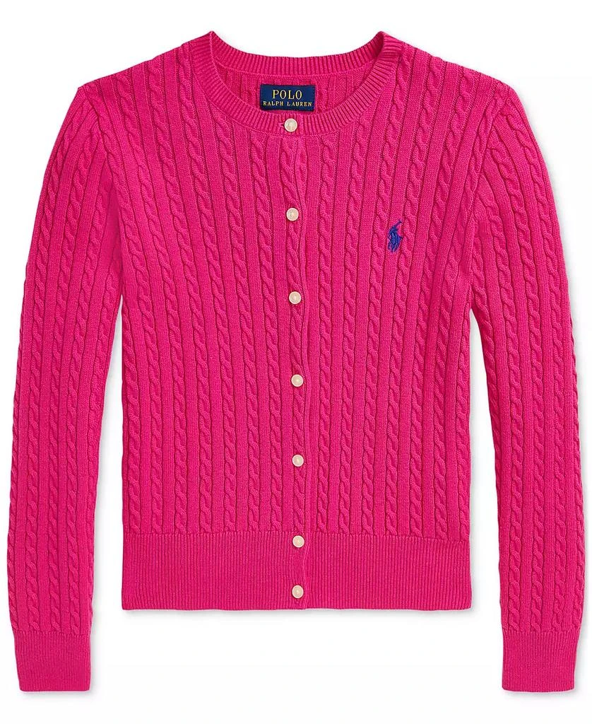 Polo Ralph Lauren Big Girls Mini-Cable Cotton Cardigan 1