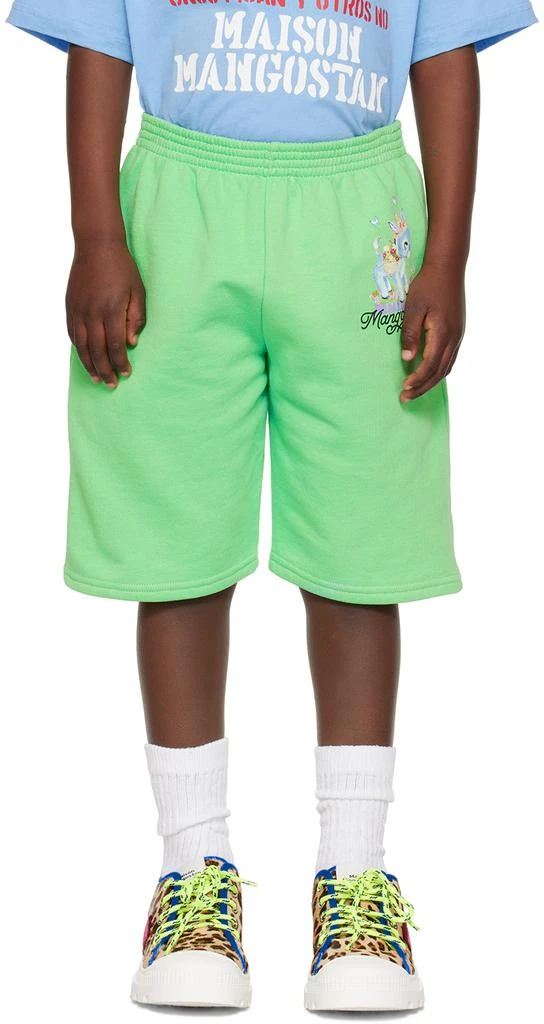 Maison Mangostan Kids Green Burrito Shorts 1