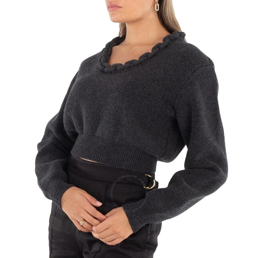 Alexander Wang Charcoal Melange Scoop-Neck Cashmere Jumper 2