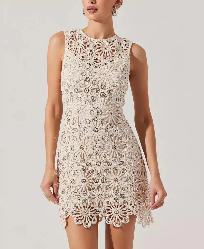 ASTR Women's Priscila Floral Crochet Dress 4