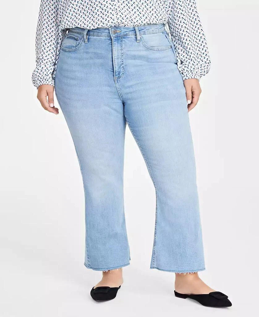 On 34th Trendy Plus Size Kick Flare Cropped Denim Jeans, Created for Macy's 1