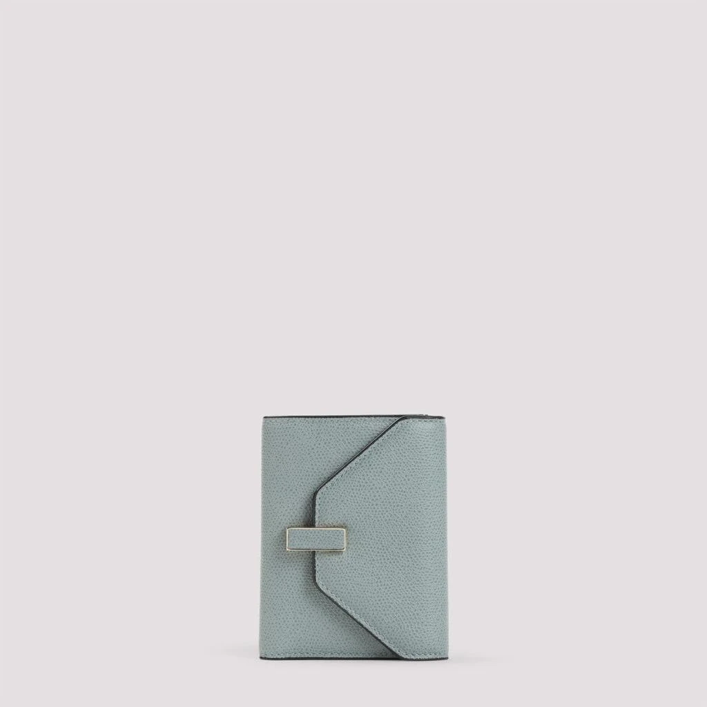 VALEXTRA Iside Light Blue Calf Leather Wallet 2