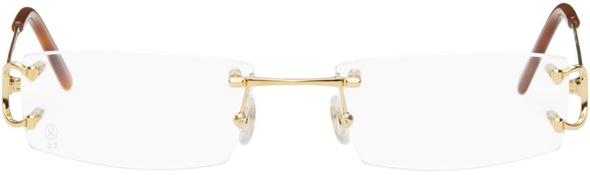 Cartier Gold Rimless Glasses