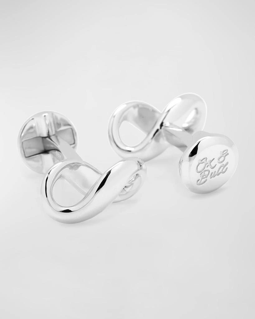Cufflinks Inc. Men's Sterling Silver Infinity Cufflinks 2