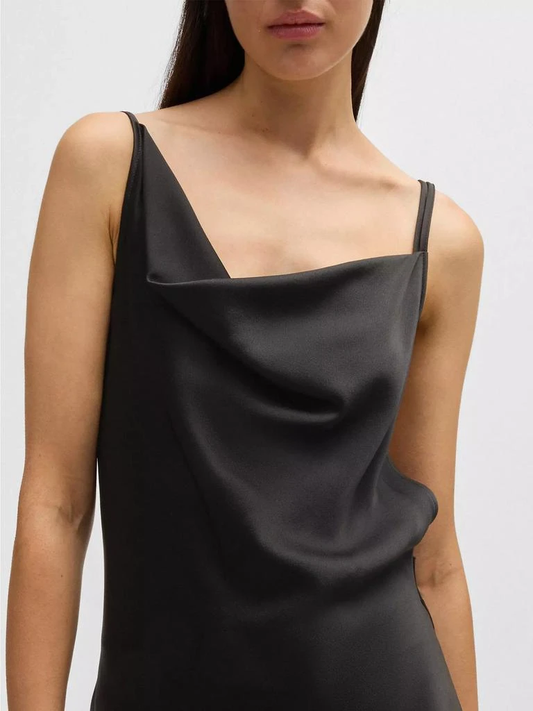 Hugo Boss Naomi x Boss Cocktail Dress with Asymmetric Draped Neckline 5