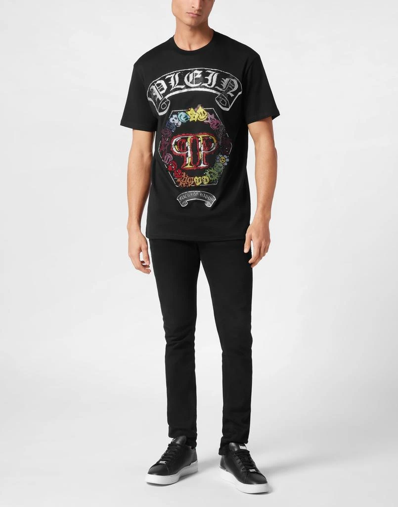 Philipp Plein T-shirt Round Neck SS Strass Smile 3