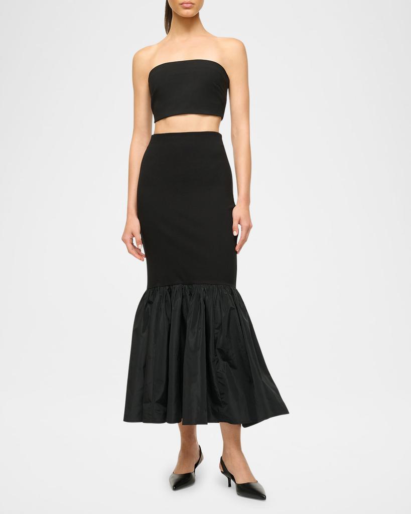 Staud Hawthorne Mermaid-Hem Midi Skirt