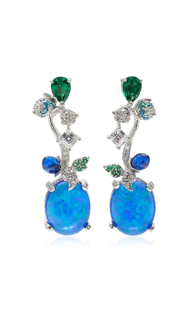 Anabela Chan Anabela Chan - Carnivora 18K White Gold Opal Earrings - Blue - OS - Moda Operandi - Gifts For Her