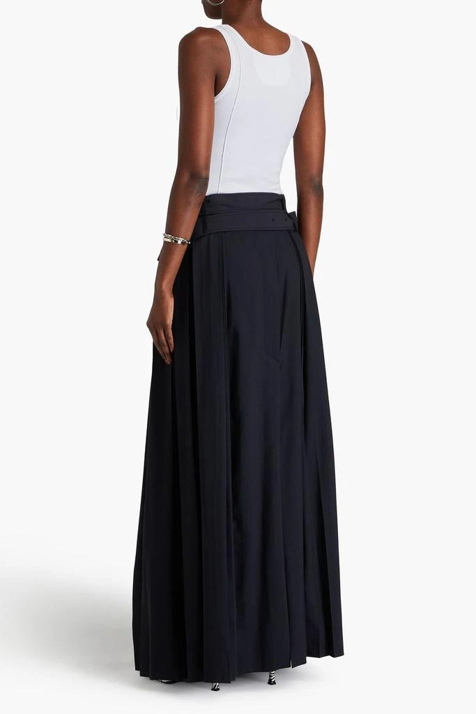 PETER DO Belted pleated sateen maxi skirt 3