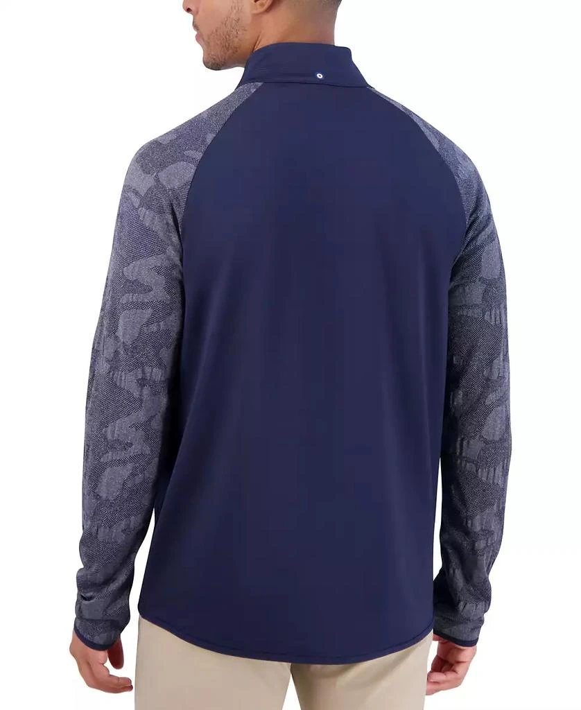 Ben Sherman Camo Jacquard Sleeve Quarter Zip 3