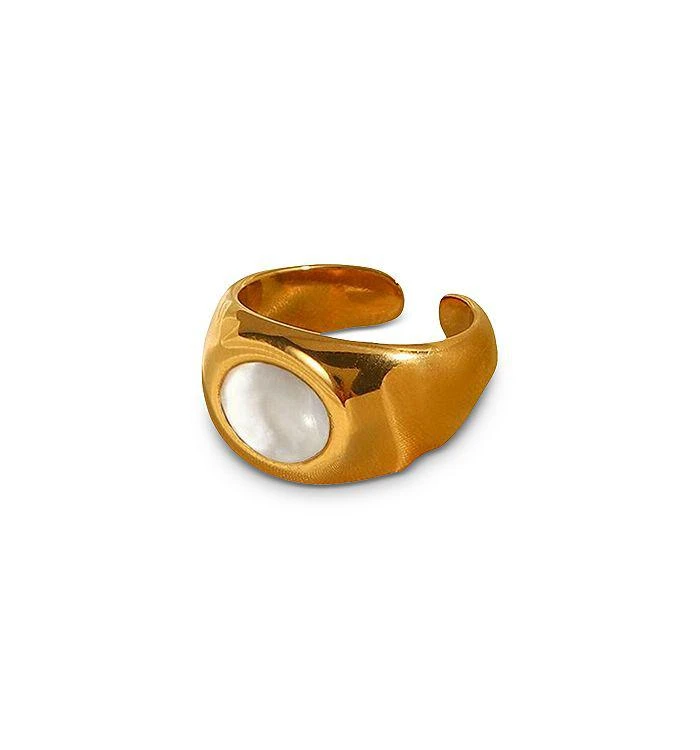 AQUA Adjustable Imitation Pearl Ring - Exclusive