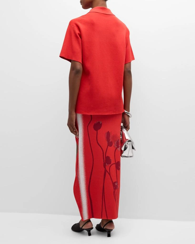 PH5 Lily Flower Wavy Slit Midi Skirt 4