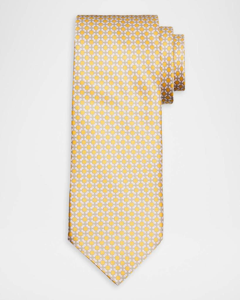 Stefano Ricci Men
s Geometric Square Silk Tie