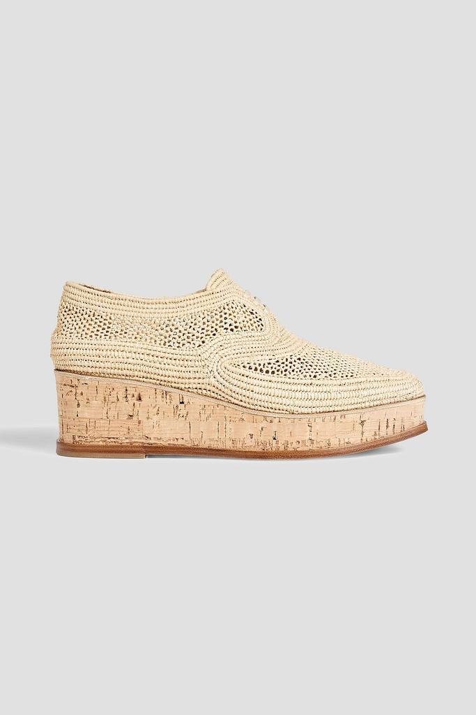 GABRIELA HEARST X CLERGERIE Harold raffia platform brogues