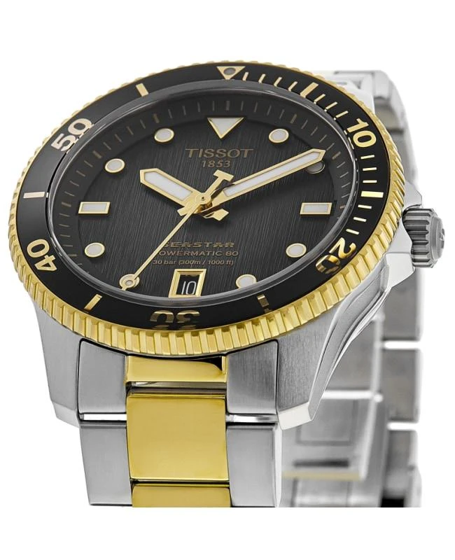Tissot Tissot Seastar 1000 Automatic Powermatic 80 Black Dial Two-Tone Steel Men's Watch T120.807.22.051.00 2