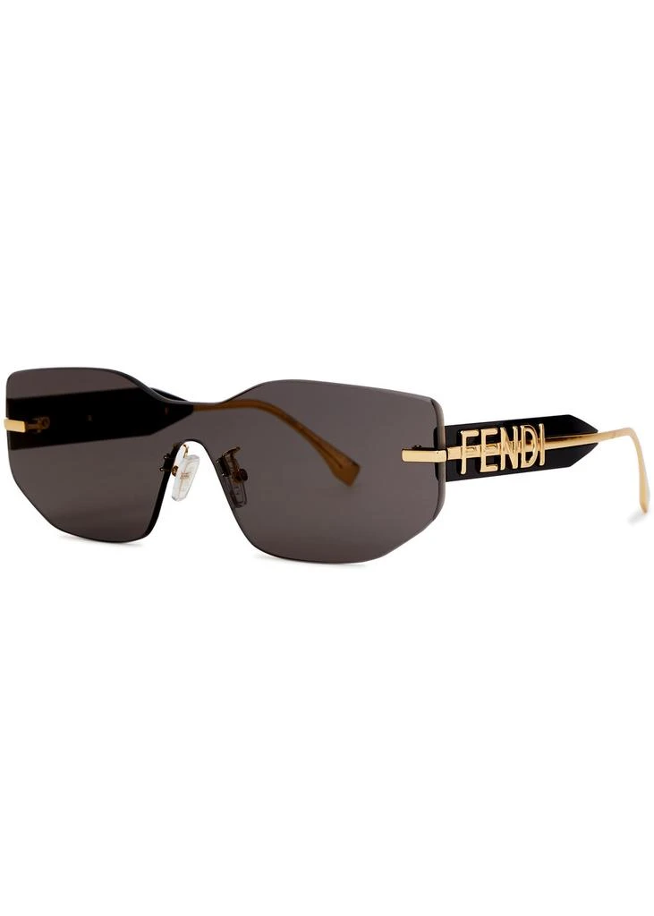 Fendi Fendigraphy rimless shield sunglasses 6