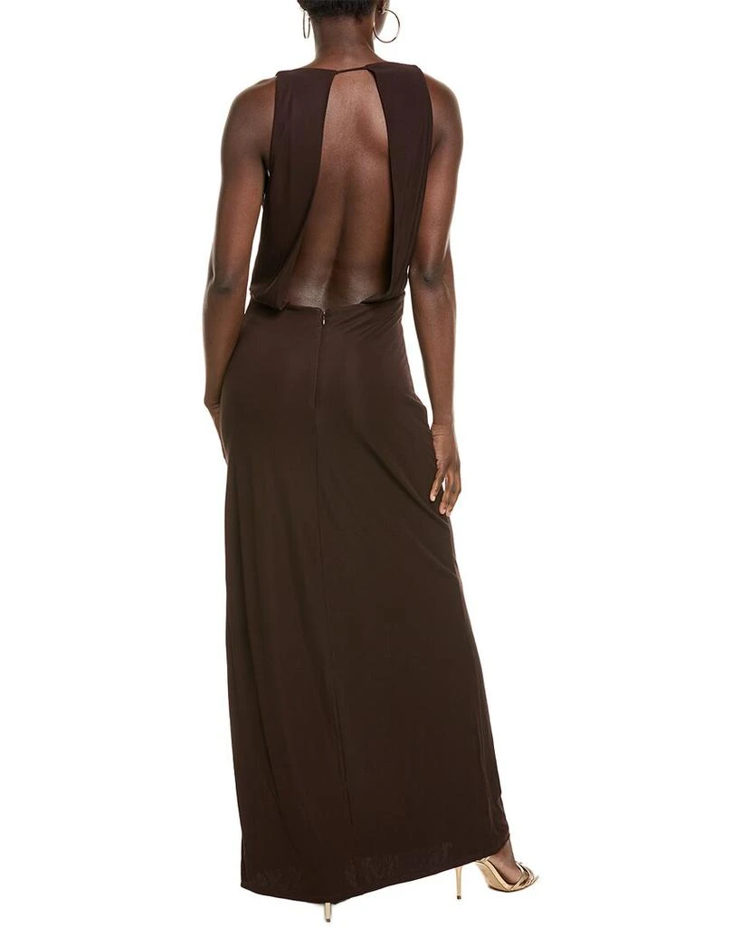 green emerald velvet dress Simkhai Black Malda Gown