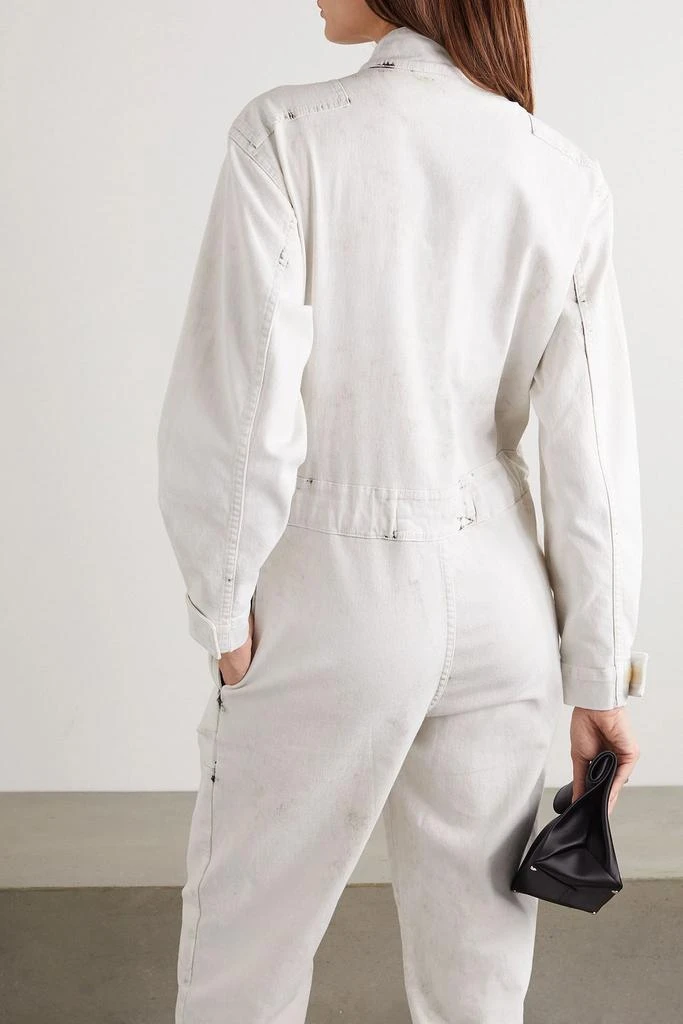 Stella McCartney Zip-embellished acid-wash denim jumpsuit 3