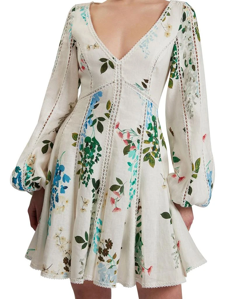 Ted Baker London Belvida Linen Floral Lace Trim Dress 1