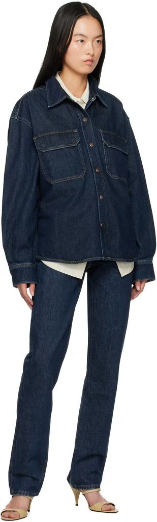 AGOLDE Navy Gwen Slice Denim Shirt 4