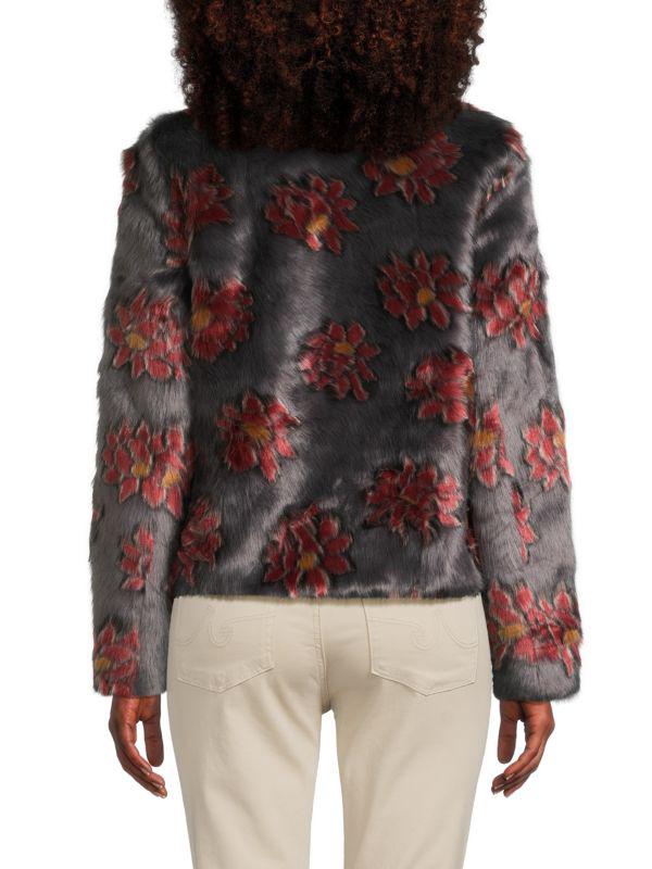 Unreal Fur Flower Faux Fur Jacket