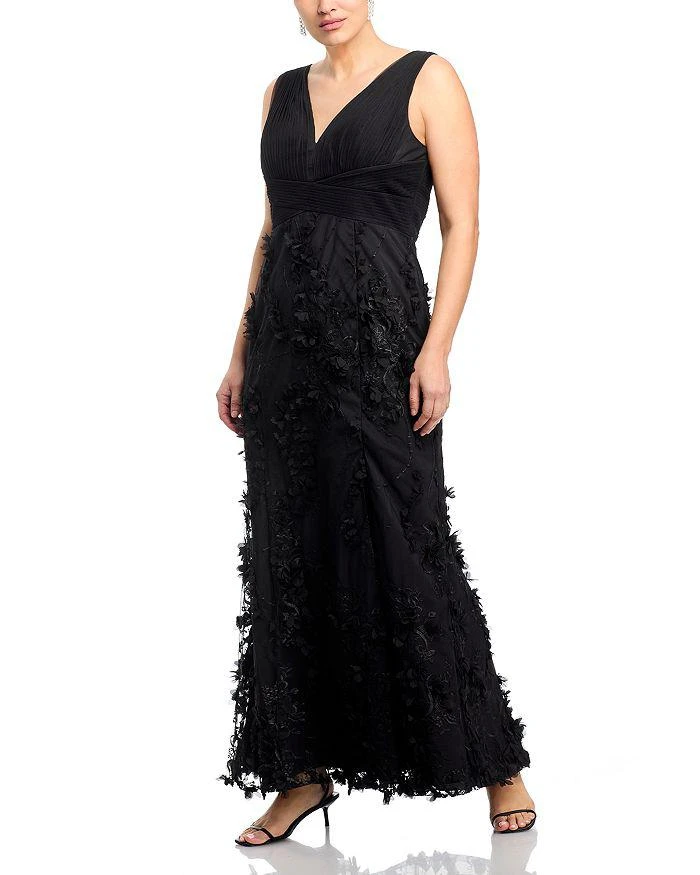 Aidan Mattox Floral Appliqué Mermaid Gown - Exclusive 3