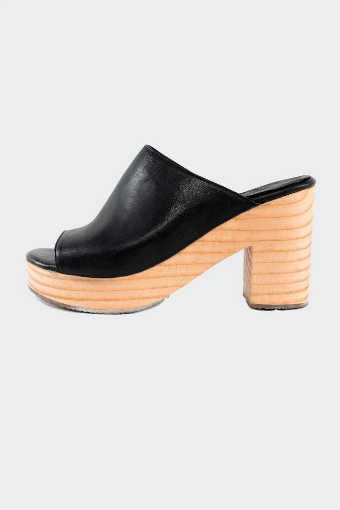 Los Angeles Apparel WOODSNDL05 - Leather Platform Mule 3