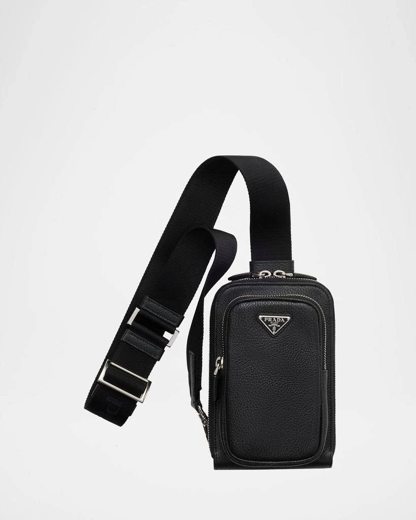 Prada Men's Vitello Daino Sling Bag 1