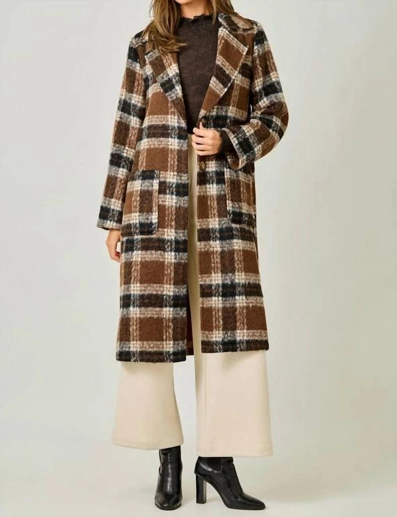 mystree Mystree - Plaid Long Coat