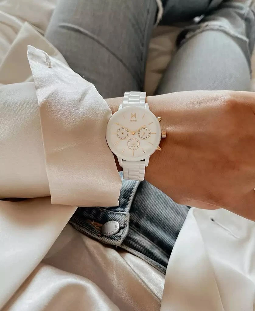 MVMT Nova White Ceramic Bracelet Watch 5