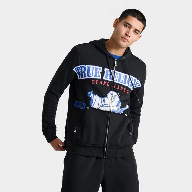 True Religion Men's True Religion Icon Exaggerated Graphic Full-Zip Hoodie 1