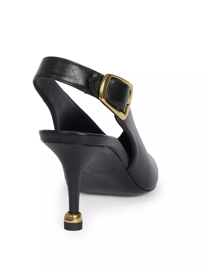 Chloé Andrea 70MM Leather Sling-Back Pumps 3